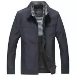 nouveau boss veste reflete hommes confiance col haut blue